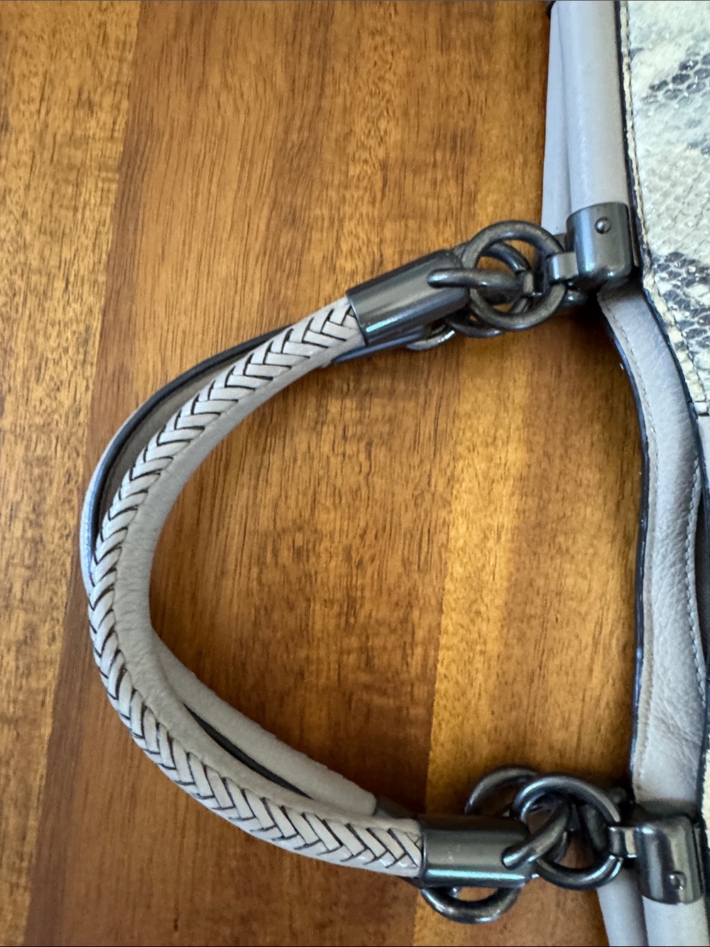 Coach Madison Pinnacle Satchel Python Embossed Leather Bag - Picture 6 of 11